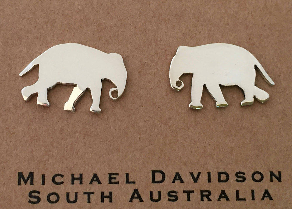 SILVER ELEPHANT EARRINGS
